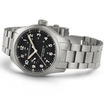 Load image into Gallery viewer, Hamilton Khaki Field Mechanical Power Reserve H69509130 - bracciale e cassa acciaio - quadrante nero con indicatore di carica