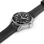 Load image into Gallery viewer, Hamilton Khaki Navy auto H82415330 - cassa acciaio - cinturino caucciù nero - quadrante nero con datario