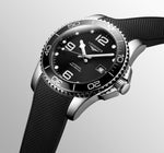 Load image into Gallery viewer, Longines Hydroconquest 41mm L3.781.4.56.9 - cassa acciaio - cinturino nero in caucciù - quadrante nero con datario