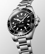 Load image into Gallery viewer, Longines Hydroconquest 42mm L3.788.4.56.6 - bracciale e cassa acciaio - quadrante nero lucido e ghiera nera
