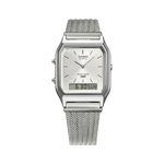 Load image into Gallery viewer, Casio Edgy AQ-230EM-7AEF - bracciale acciaio - cassa grigia in resina e quadrante argento