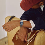 Load image into Gallery viewer, Casio Iconic A158WEA-2EF - bracciale acciaio - cassa resina grigia - quadrante digitale