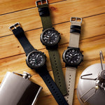 Load image into Gallery viewer, Casio Pro Trek PRW-6600 PRW-6600YB-3ER - cinturino tessuto verde scuro - cassa resina nera - quadrante nero multifunzione
