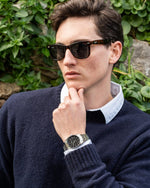 Load image into Gallery viewer, Casio Edifice Automatic EFK-110D-1AER - bracciale e cassa acciaio - quadrante nero con datario