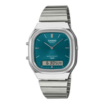 Load image into Gallery viewer, Casio Edgy AQ-240E-3AEF - bracciale acciaio - cassa resina grigia - quadrante turchese multifunzione