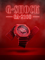Load image into Gallery viewer, Casio G-shock classic GA-2100-4AER - cinturino e cassa resina rossa - quadrante multifunzione rosso