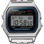Load image into Gallery viewer, Casio Iconic A159WE-1EF - bracciale acciaio - cassa resina grigia - quadrante nero multifunzione