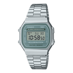 Load image into Gallery viewer, Casio Iconic A168WA-3AYES - cassa resina grigia - bracciale acciaio - quadrante grigio multifunzionale