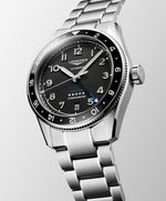 Load image into Gallery viewer, Longines Spirit Zulu Time 39mm L3.802.4.53.6 - cassa e bracciale acciaio - quadrante nero con funzione GMT