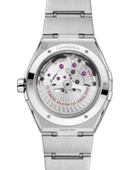 Load image into Gallery viewer, Cassa in acciaio inox da 41 mm con lunetta in ceramica blu e bracciale integrato in acciaio inox lucido e satinato