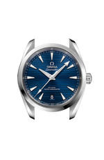 Load image into Gallery viewer, Cassa in acciaio inossidabile da 38 mm con corona a vite, fondello a bordo ondulato e bracciale integrato in acciaio inox lucidato e satinato