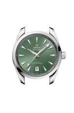 Load image into Gallery viewer, Profilo laterale della cassa in acciaio lucido e spazzolato da 38 mm con vetro zaffiro bombato antiriflesso e corona a vite.