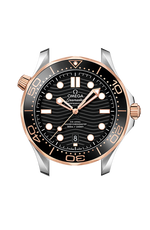 Load image into Gallery viewer, Lunetta girevole unidirezionale in ceramica blu con scala graduata bianca e profilo laterale della cassa in acciaio inox da 42 mm.