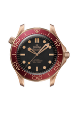 Load image into Gallery viewer, Profilo laterale della cassa in Bronze Gold 9K e titanio grado 2 con vetro zaffiro bombato antiriflesso.