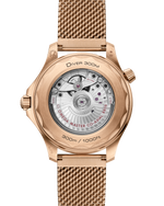 Load image into Gallery viewer, Cinturino in caucciù nero tecnico integrato con fibbia déployante in Bronze Gold dell’Omega Seamaster Diver 300M 42 mm.