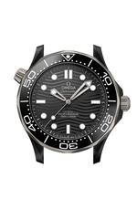 Load image into Gallery viewer, Lunetta girevole unidirezionale in ceramica nera con scala graduata bianca e profilo laterale della cassa in ceramica, acciaio e titanio da 43,5 mm.