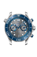 Load image into Gallery viewer, Lunetta girevole unidirezionale in ceramica grigia con scala smaltata bianca e profilo laterale della cassa in acciaio inox da 44 mm.