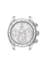 Load image into Gallery viewer, Profilo laterale della cassa in acciaio inossidabile da 38 mm con vetro zaffiro bombato antiriflesso e corona a vite.