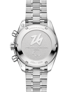 Load image into Gallery viewer, Omega Speedmaster 38 Milano Cortina 2026 Paraolimpiadi 522.30.38.50.04.002 - bracciale e cassa acciaio - quadrante bianco con sfumature azzurre - cronografo e datario - fondello