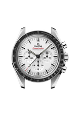 Load image into Gallery viewer, Cassa in acciaio da 42 mm dell’Omega Speedmaster Moonwatch Professional, profilo laterale con vetro zaffiro bombato.