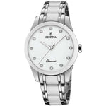 Load image into Gallery viewer, Festina Ceramic F20499/1 - bracciale e cassa acciaio - quadrante bianco