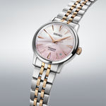 Load image into Gallery viewer, Seiko Presage Cocktail SRPM06J1 - bracciale color acciaio e oro rosa - cassa acciaio - quadrante madreperla rosa con datario