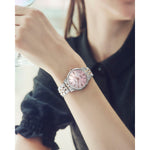 Load image into Gallery viewer, Seiko Presage Cocktail SRPM06J1 - bracciale color acciaio e oro rosa - cassa acciaio - quadrante madreperla rosa con datario - polso