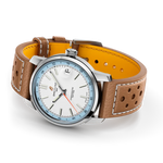 Load image into Gallery viewer, Vista laterale della cassa da 38 mm spessa 13,07 mm e corona non a vite dell’orologio Breitling Top Time B31.