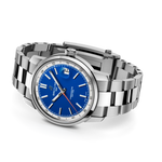 Load image into Gallery viewer, Vista laterale della cassa da 13,07 mm di spessore e del bracciale in acciaio inox dell’orologio Breitling Top Time B31.