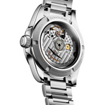 Load image into Gallery viewer, Bracciale in acciaio inossidabile con chiusura deployante a tripla sicurezza e sistema di apertura a pressione dell'orologio Longines Conquest donna