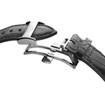 Load image into Gallery viewer, Cinturino grigio in pelle di alligatore con chiusura deployante a tripla sicurezza dell'orologio Longines Master Collection