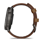 Load image into Gallery viewer, Garmin Venu® 4 - 45mm 010-03014-03 - cinturino pelle marrone - cassa acciaio nera - quadrante multifunzionale nero