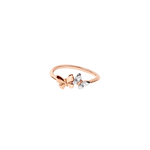 Load image into Gallery viewer, DoDo Anello farfalla oro rosa e diamanti bianchi DAC2001-BFLYS-DB09R
