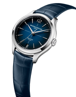 Load image into Gallery viewer, Baume & Mercier Clifton 10833 - cassa acciaio - cinturino pelle alligatore blu - quadrante blu con datario