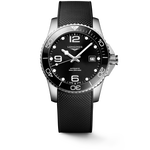 Load image into Gallery viewer, Longines Hydroconquest 41mm L3.781.4.56.9 - cassa acciaio - cinturino nero in caucciù - quadrante nero con datario