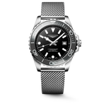 Load image into Gallery viewer, Longines Hydroconquest 42mm L3.788.4.70.6 - bracciale e cassa acciaio - quadrante nero lucido e ghiera grigia - datario