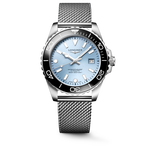 Load image into Gallery viewer, Longines Hydroconquest 42mm L3.788.4.99.6 - bracciale e cassa acciaio - quadrante azzurro ghiaccio con datario - ghiera ceramica nera