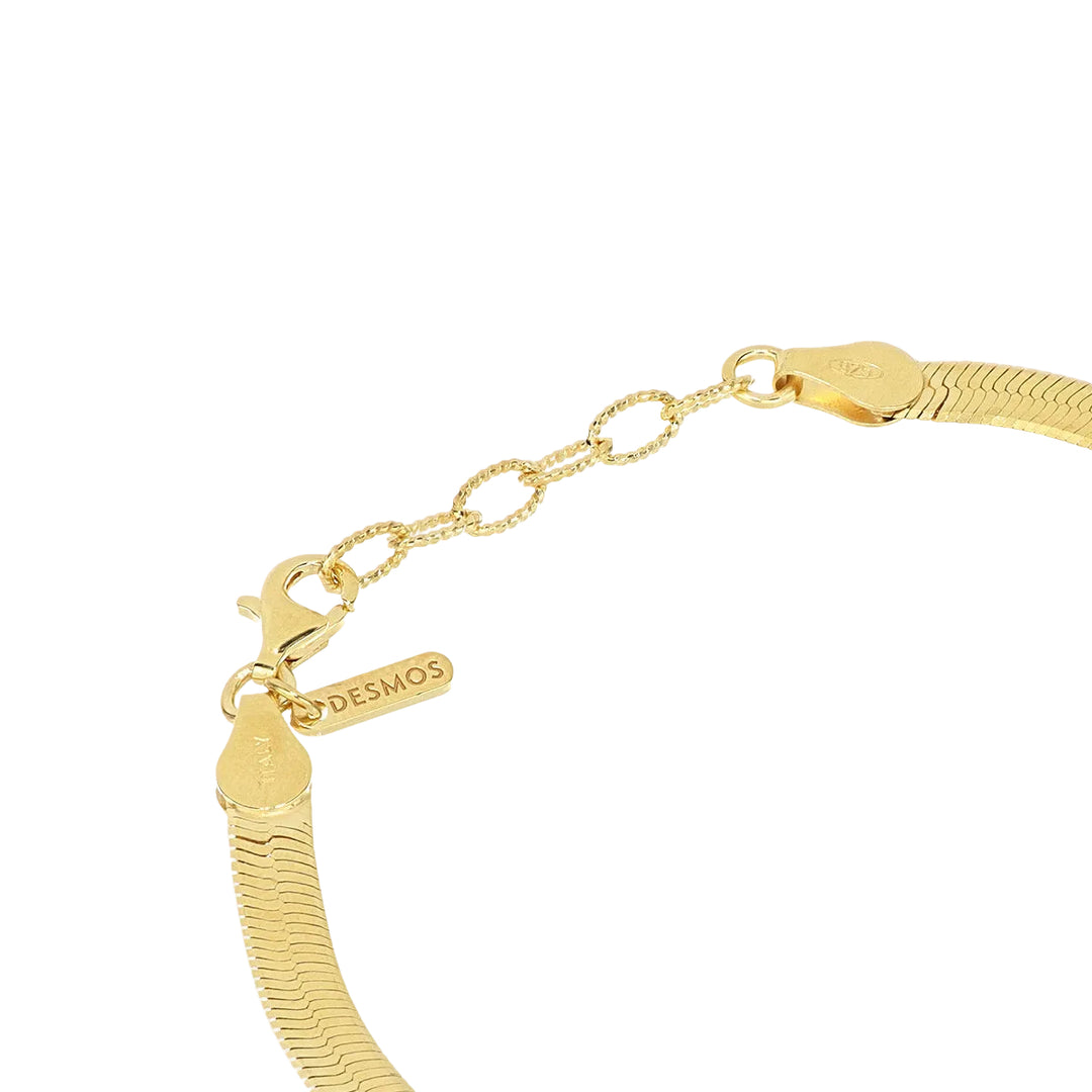 Desmos Bracciale Herringbone in argento dorato 00000283