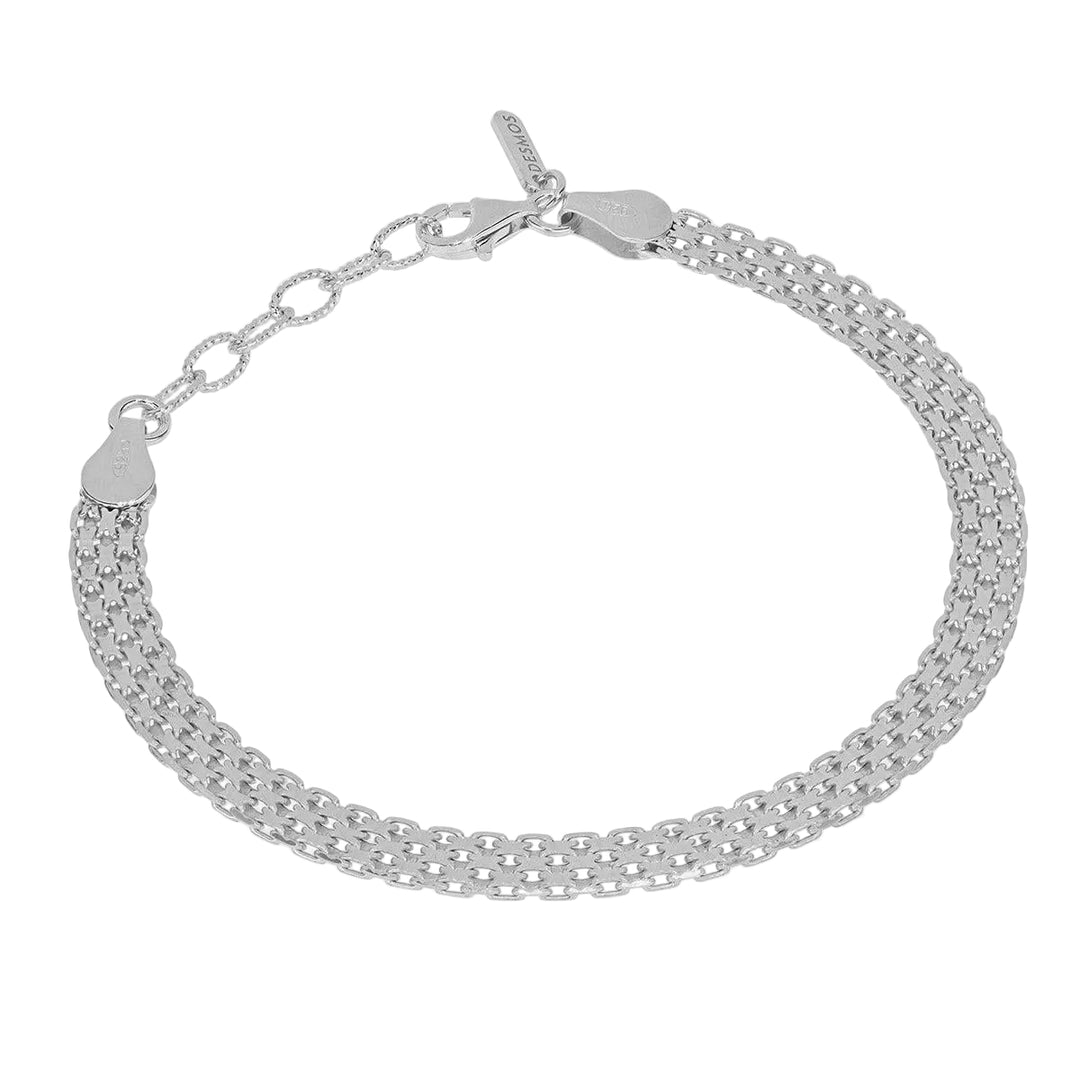 Desmos Bracciale Pave in argento 00000497