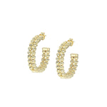 Load image into Gallery viewer, Desmos Orecchini Crystal hoop in argento 00002111