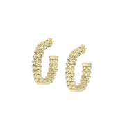 Desmos Orecchini Crystal hoop in argento 00002111