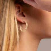 Desmos Orecchini Crystal hoop in argento 00002111