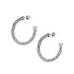 Load image into Gallery viewer, Desmos Orecchini Spring Twist Hoop in argento 00002318