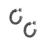 Load image into Gallery viewer, Desmos Orecchini Spring Twist Hoop in argento 00002319