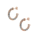 Load image into Gallery viewer, Desmos Orecchini Spring Twist Hoop in argento 00002327