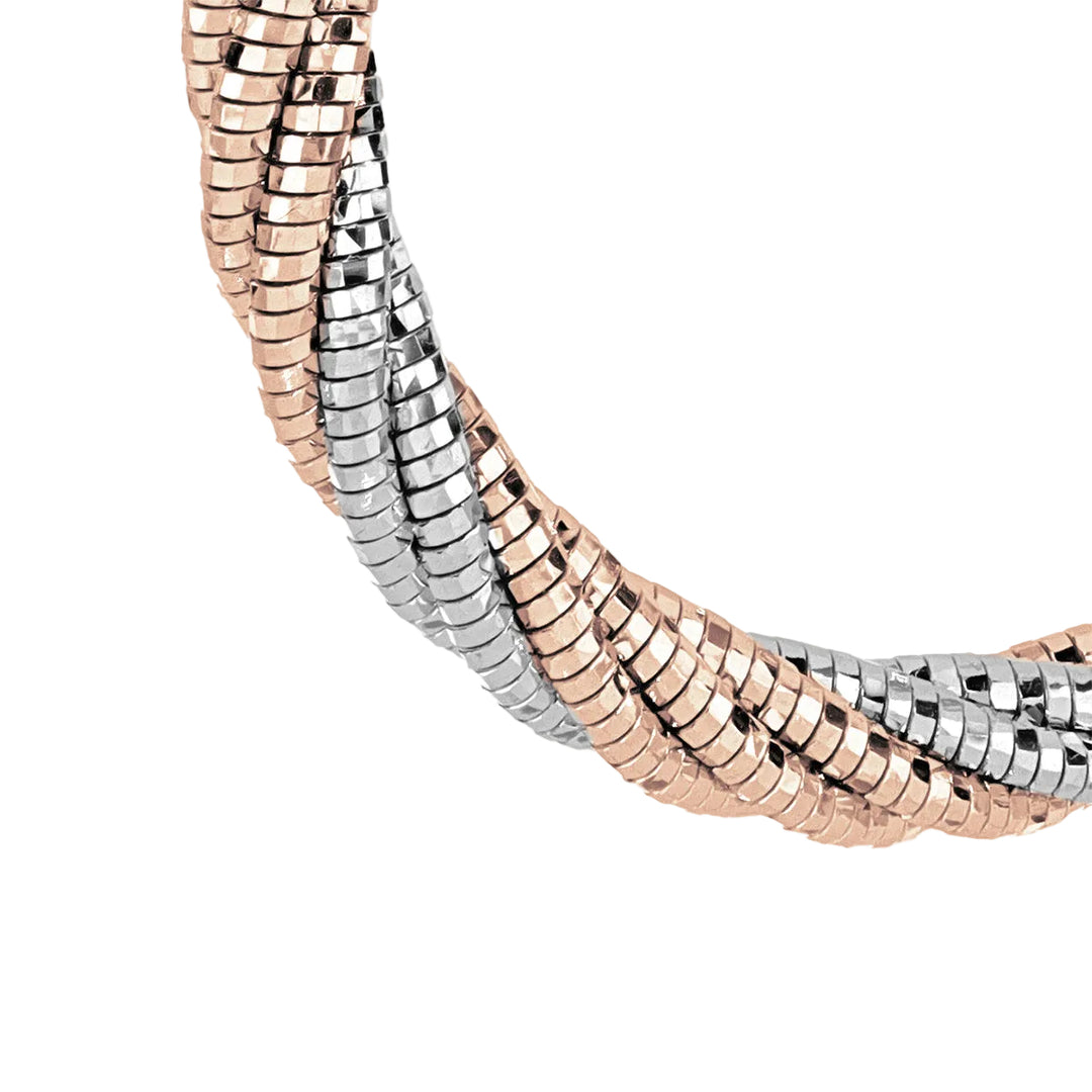 Desmos Orecchini Spring Twist Hoop in argento 00002327