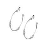Load image into Gallery viewer, Desmos Orecchini Hoop Crystal Flexi in argento 00003340