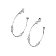 Desmos Orecchini Hoop Crystal Flexi in argento 00003340