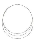 Load image into Gallery viewer, Desmos Crystal Flexi collana choker in argento 00003448