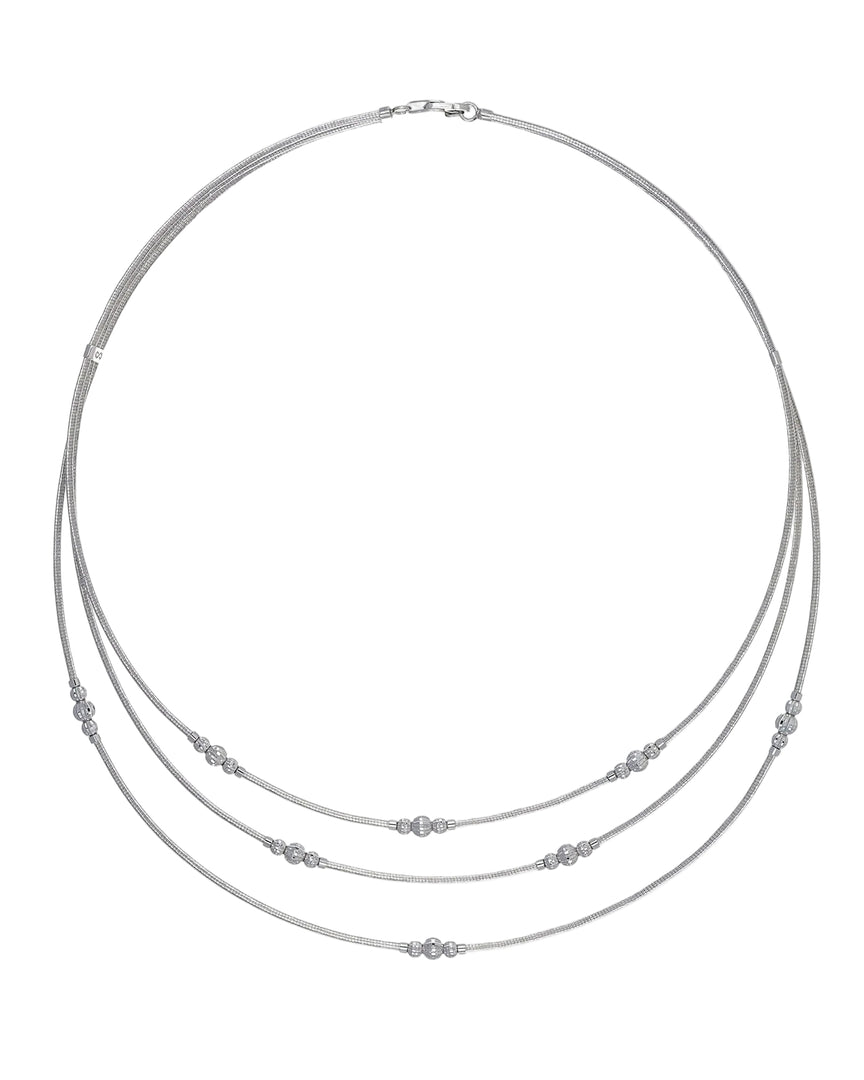 Desmos Crystal Flexi collana choker in argento 00003448